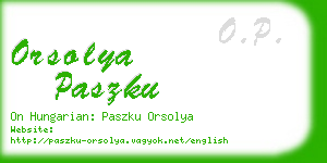 orsolya paszku business card